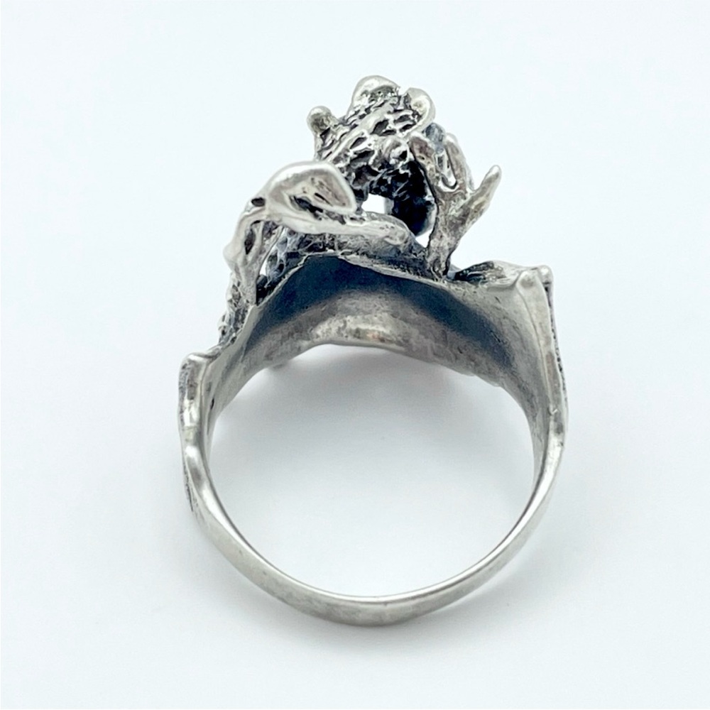 3d Sterling Silver Dragon Ring - Large Statement … - image 5